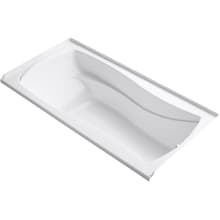 Mariposa 72" Acrylic Air Tub with Right Drain and Overflow