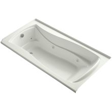 Mariposa Collection 72" Three Wall Alcove Jetted Whirlpool Bath Tub with Left Side Drain