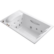 RiverBath Collection 75" Drop In Jetted Whirlpool Bath Tub with Center Drain