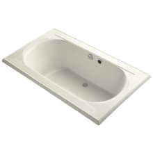 Memoirs 72" Drop In Acrylic Air Tub with Center Drain and Overflow
