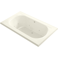 Memoirs 72" Drop In Acrylic Experience Tub with Center Drain and Overflow