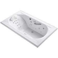 Memoirs Collection 72" Drop In Effervescence Bath Tub with Center Drain