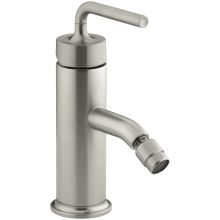 Purist Single Hole Bidet Faucet with Single Lever Handle and Pop-Up Drain Assembly