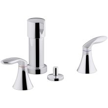 Coralais Vertical Bidet Faucet with UltraGlide Ceramic Disc Valves and Pop-Up Drain Assembly
