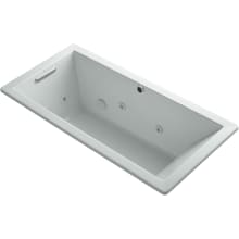 Underscore 66" Drop In, Undermount Acrylic Experience Tub with Left, Reversible, Right Drain and Overflow