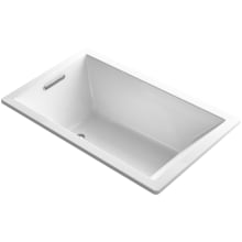 Underscore Rectangle 60" Drop In or Undermount Acrylic Soaking Tub with Reversible Drain