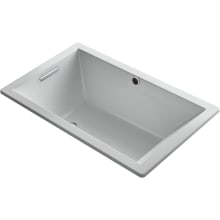Underscore Rectangle 60" Drop In or Undermount Acrylic Soaking Tub with Reversible Drain