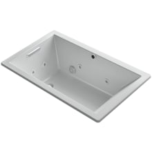 Underscore Rectangle 60" Drop In Acrylic Air / Whirlpool Tub with Reversible Drain and Overflow