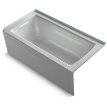 Archer 60" Alcove Soaking Bath with Left Drain and Bask