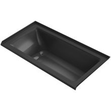 Archer 60" ExoCrylic Soaking Bathtub for Alcove Installations with Right Hand Drain