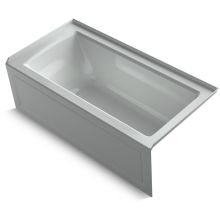 Archer 60" Alcove Soaking Bath with Right Drain and Bask
