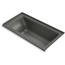 Archer 60" Three Wall Alcove Soaking Tub with Right Drain and Bask Heated Surface
