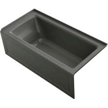 Archer 60" Three Wall Alcove Acrylic Air Tub with Right Drain, Overflow, and Integral Apron - Comfort Depth Design