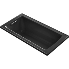 Archer 60" Drop In Acrylic Air Tub with Reversible Drain and Overflow - Bask Heated Surface and Comfort Depth Technology