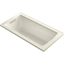 Archer 60" Drop In Acrylic Air Tub with Reversible Drain and Overflow - Bask Heated Surface and Comfort Depth Technology