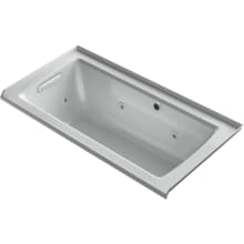 Archer 60" Alcove Acrylic Whirlpool Tub with Left Drain and Overflow