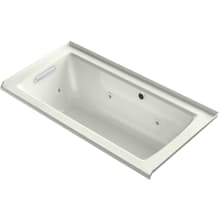 Archer 60" Alcove Acrylic Whirlpool Tub with Left Drain and Overflow