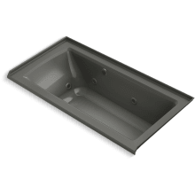 Archer 60" Drop In Whirlpool Tub with Right Drain and Bask