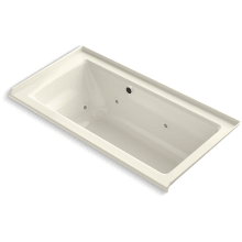 Archer 60" Drop In Whirlpool Tub with Right Drain and Bask