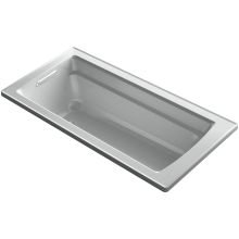 Archer 66" ExoCrylic Drop In Soaking Tub with Reversible Drain and Comfort Depth Design