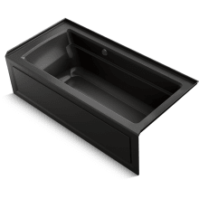 Archer 66" Three Wall Alcove Soaking Tub with Right Drain and Bask