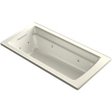 Archer 66" ExoCrylic Drop In Whirlpool Tub with Reversible Drain and Comfort Depth Design