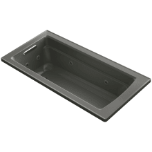 Archer 66" Drop In Acrylic Soaking Tub with Reversible Drain and Overflow