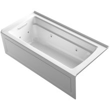 Archer 66" Three Wall Alcove Acrylic Whirlpool Tub with Left Drain and Overflow