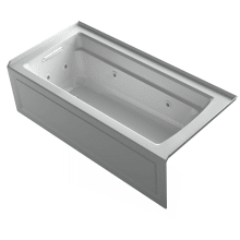Archer 66" Three Wall Alcove Acrylic Whirlpool Tub with Left Drain and Overflow