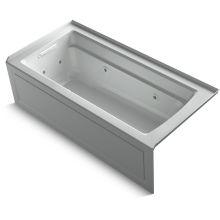 Archer 66" Three Wall Alcove Whirlpool Tub with Left Drain and Bask