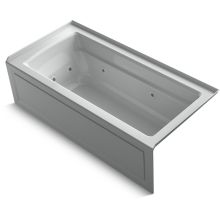 Archer 66" Three Wall Alcove Whirlpool Tub with Right Drain and Bask