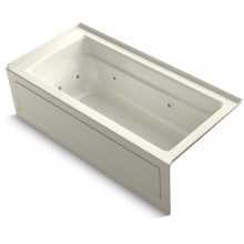 Archer 66" Three Wall Alcove Whirlpool Tub with Right Drain and Bask