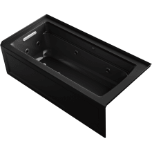 Archer 66" Three Wall Alcove Acrylic Air / Whirlpool Tub with Left Drain and Overflow
