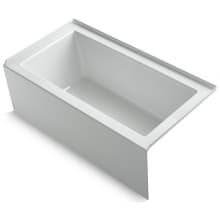 Underscore 60" Acrylic Soaking Bathtub for Three Wall Alcove Installation with Right Drain, Integral Apron and Flange - Overflow Not Included