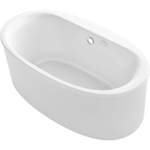 Sunstruck 66" Free Standing Acrylic Air Tub with Center Drain and Overflow