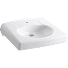 Brenham 14-3/8" Wall Mounted Bathroom Sink with 1 Hole Drilled