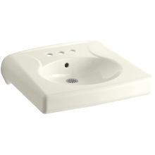 Brenham 14-3/8" Wall Mounted Bathroom Sink with 3 Holes Drilled and Overflow