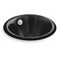 Iron Plains 12" Cast Iron Drop-In or Undermount Bathroom Sink with Overflow