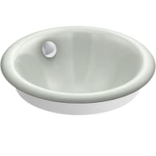 Iron Plains 12" Cast Iron Drop-In, Undermount or Vessel Bathroom Sink with Overflow
