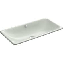 Iron Plains 30" Cast Iron Drop-In or Undermount Bathroom Sink with Overflow
