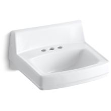 Greenwich 20-3/4" Wall Mounted Bathroom Sink with 3 Holes Drilled and Overflow