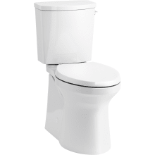 Irvine 1.28 GPF Two Piece Elongated Chair Height Toilet with Right Handed Trip Lever - Less Seat