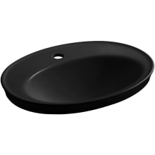 Serif 16-7/8" Drop In Bathroom Sink with 1 Hole Drilled and Overflow