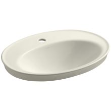 Serif 16-7/8" Drop In Bathroom Sink with 1 Hole Drilled and Overflow