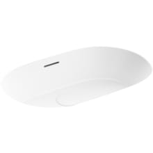 Brazn 24-1/4" Oval Vitreous China Undermount Bathroom Sink with Overflow
