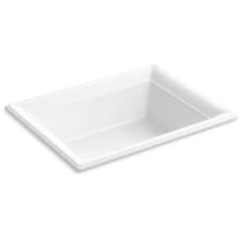 Artifacts 16-3/8" Rectangular Vitreous China Drop In Bathroom Sink with Overflow