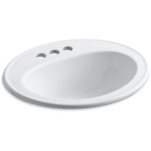 Pennington 20-1/4" Drop In Bathroom Sink with 3 Holes Drilled and Overflow