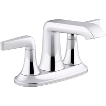Tempered 1.2 GPM Centerset Bathroom Faucet with Pop-Up Drain Assembly