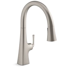 Graze Touchless Pull-Down Kitchen Sink Faucet with Kohler Konnect and Three-Function Sprayhead