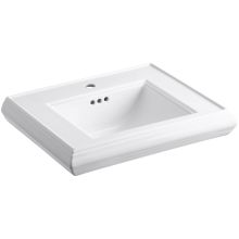 Memoirs Classic 24" Fireclay Pedestal Bathroom Sink with 1 Hole Drilled and Overflow